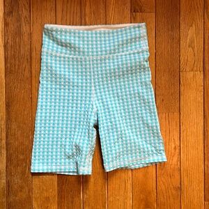 Gingham spandex shorts